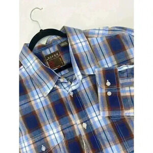 Roper Western Wear Men's Long Sleeve Button Down Plaid Shirt Size 3XL NWT Cowboy